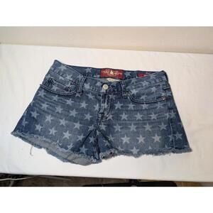 Lucky Brand Women's Size 0/25 Riley Star Print Denim Shorts